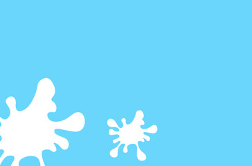 
two white blots on a blue background, 