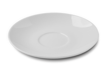 An empty plate on a isolated on transparent background.