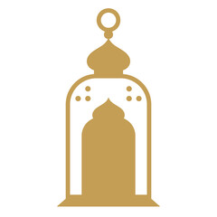 Islamic lantern silhouette. Elegant islamic lamps vector isolated.