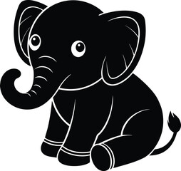 Baby Elephant Silhouette