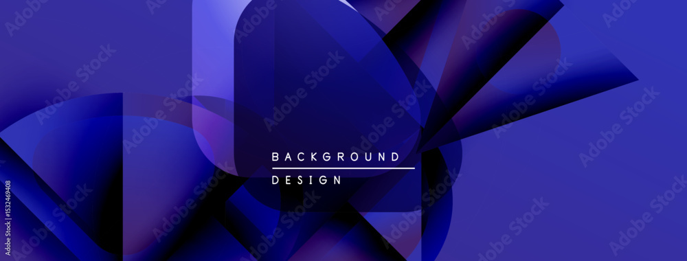 Aufkleber abstract blue design features dynamic shapes, gradients. modern aesthetic suitable for digital backg
