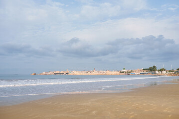 a beautiful view of the sea in Israel, Acco (Acre) . Silent, peaceful, delightful early morning by...