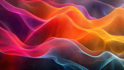 Fototapeta premium Abstract design of vibrant, flowing, wavy lines.