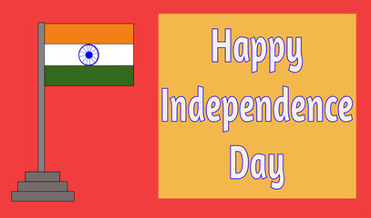 Obraz premium India Flag- Happy Independence Day