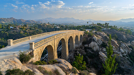 The World Peace Bridge on Mount Rubidoux, in Riverside, California