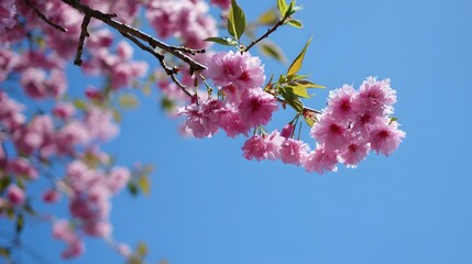 cherry blossom in summer. Generative AI
