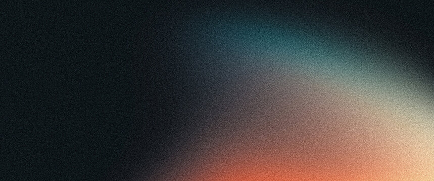 Teal orange black red grainy background, abstract color gradient shape, noise texture poster banner header wallpaper cover design