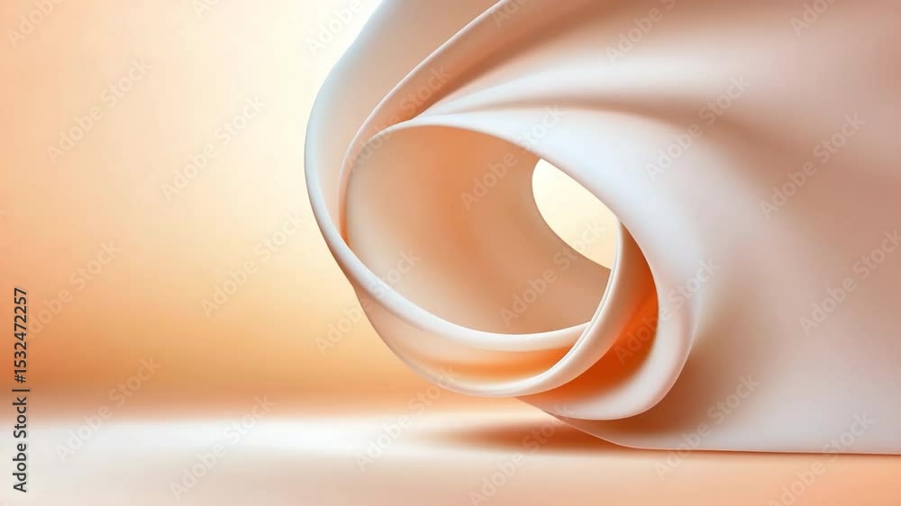 Poster abstract textile swirls: a gentle and mesmerizing dance of soft fabric, artfully sculpted into grace