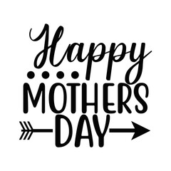 Happy Mothers Day Floral Typography Design for Celebrating Moms