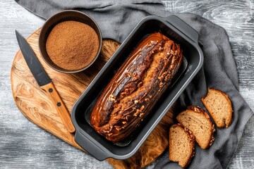 Delicious Homemade Meatloaf with Crusty Bread Slices