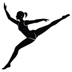 Fototapeta premium Gymnast Silhouette Grace in Motion