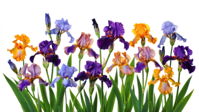 Colorful Iris Flowers