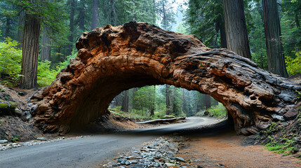 World's Largest Redwood Trees in Sequoia National Park, California USA