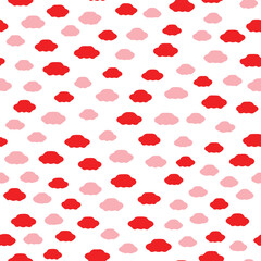 Cloud pattern. Background with different clouds. Vector illustration