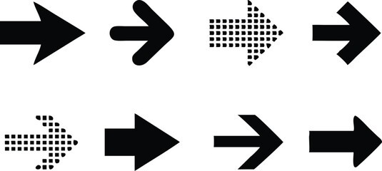 Different arrow collection. Vector illustration