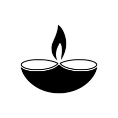 Diwali Diya Lamp Simple SVG