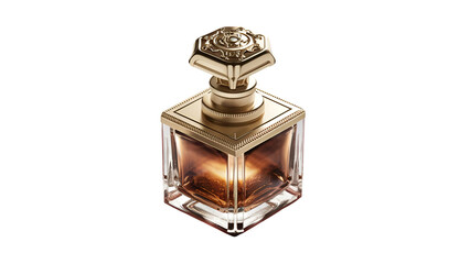 antique perfume bottle isolated on transparent background