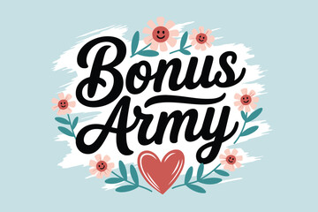 Bonus Army illustration poster