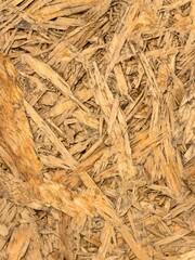 Close-up full frame textured background of OSB wood panel