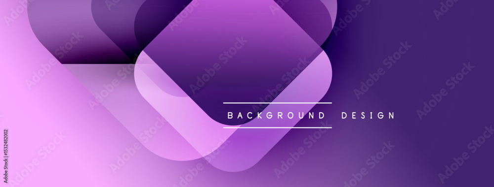 Aufkleber Abstract purple gradients form flowing shapes. Modern design features text reading background design centered within composition. Minimalist aesthetic.
