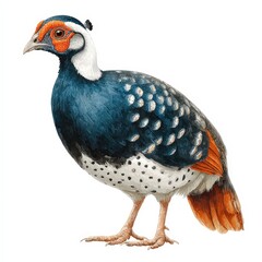 Cheer Pheasant Watercolor Illustration.