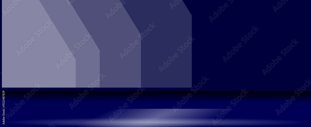 Poster abstract light bulb flickering in a 3d empty office corridor with an architectural design concept