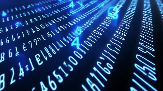 Abstract Digital Stream: Blue Data Flow Visualization