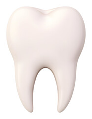 Bright white single tooth illustration for dental healthcare and hygiene