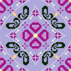 florals fabric pattern pixel purple colour minimalist 