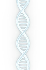 Minimal White DNA Helix on Transparent Background