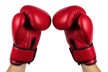 Red Boxing Gloves A Striking Close-Up for Fitness and Sport Enthusiasts | Boxing Gloves
