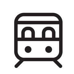 Simple black line drawing of a train car.