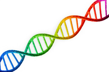 Vibrant Rainbow Helix on Transparent Background