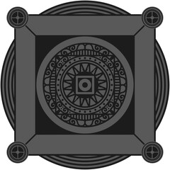 Ornamented mandala illustration; decorative motif