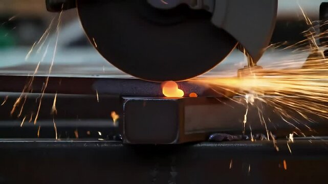 sparks from a grinder