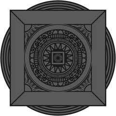 Ornamented mandala illustration; decorative motif