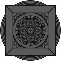 Ornamented mandala illustration; decorative motif