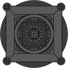 Ornamented mandala illustration; decorative motif