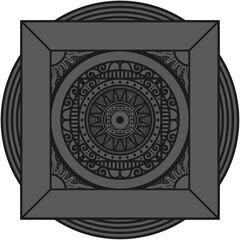 Ornamented mandala illustration; decorative motif