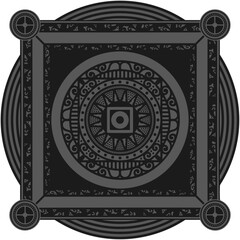 Ornamented mandala illustration; decorative motif