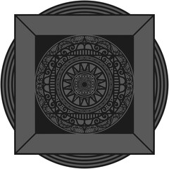 Ornamented mandala illustration; decorative motif