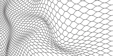 Curved net pattern. Seamless design for sportswear or equipment like soccer goals, volleyball nets, basketball hoops, hockey nets, and athletic gear. eps 10