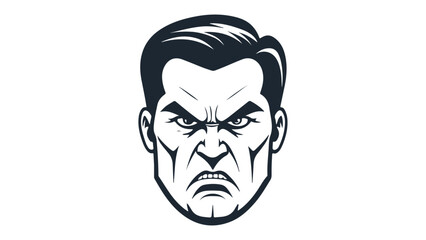 angry person face illustration with teeth been seen