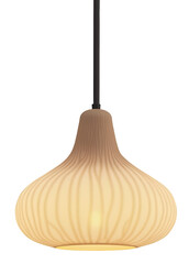 Elegant pendant lamp casting warm light creates cozy atmosphere
