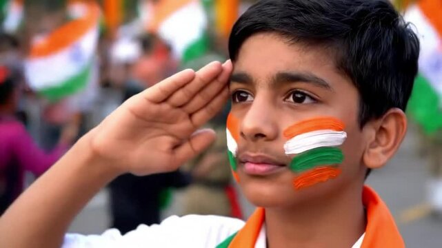 salute indian flag india Independence Day celebration video 