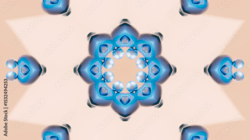 Aufkleber kaleidoscopic motion background with vibrant 3d mosaic and abstract geometric patterns for artistic 