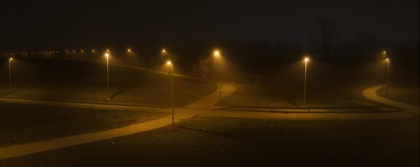 night traffic on the road
