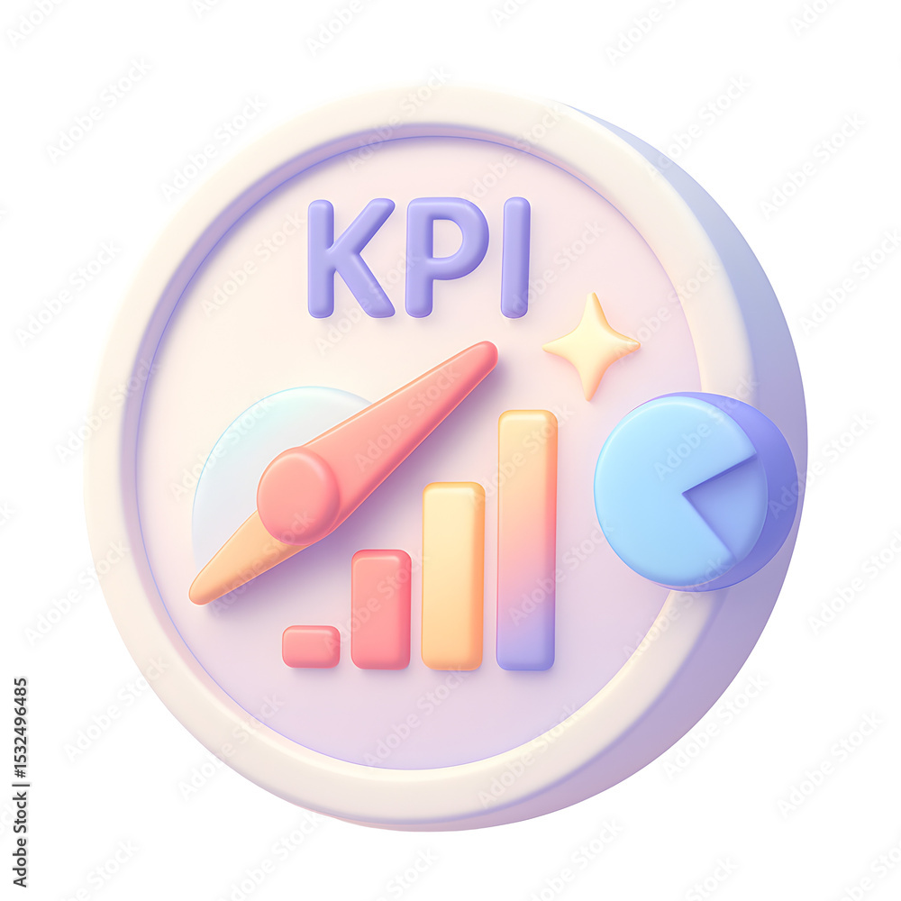 Poster 3d graph and metrics png representation in a professional environment