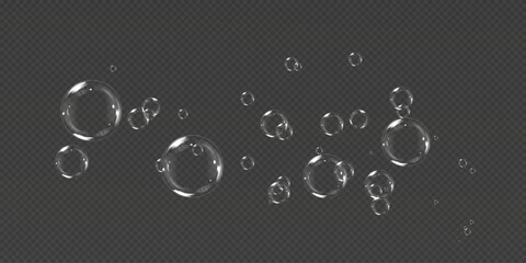soap bubbles.Realistic Soap Bubbles Collection.	