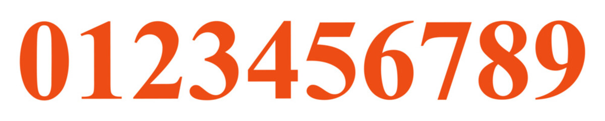 colorful number art 0 to 9. 